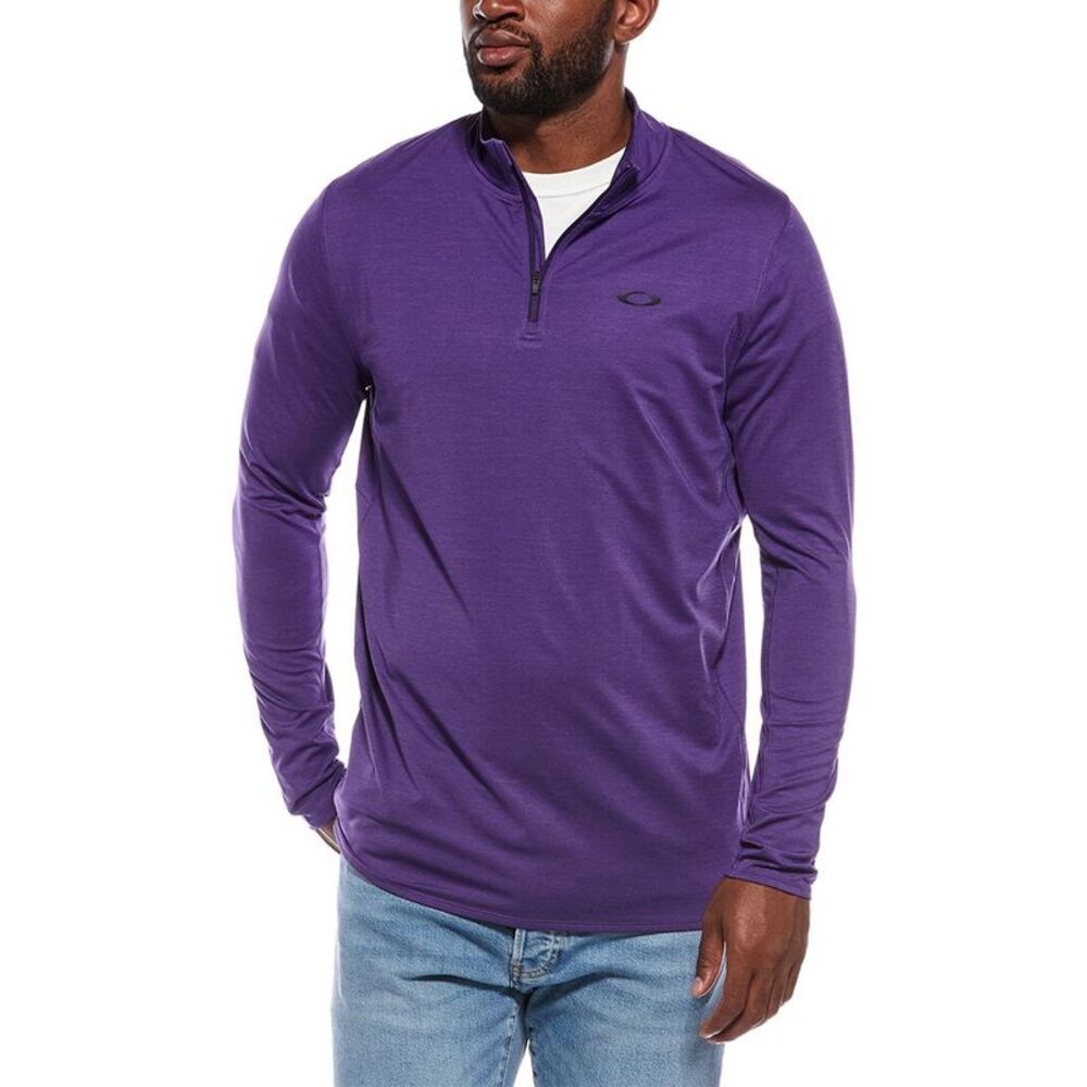 Oakley Mens  Gravity Range 1-4-Zip Pullover, Purple